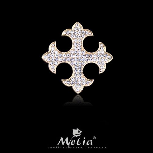 Broche en Alliage argent et plaqué or - Ref 1177901