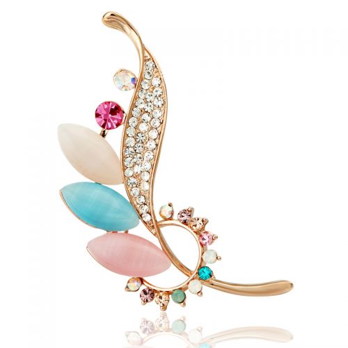 Broche femme en Alliage argent et plaqué or - Ref 1177925