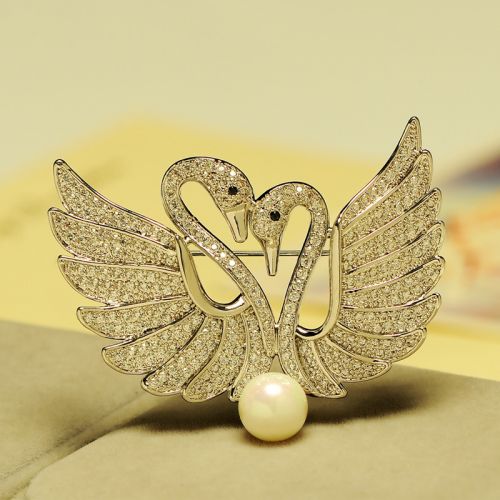 Broche femme en Alliage argent et plaqué or - Ref 1177928