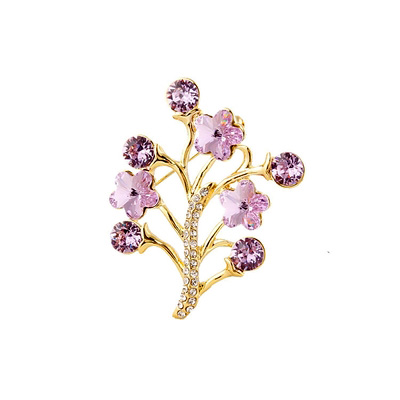 Broche femme en Alliage argent et plaqué or - Ref 1177956