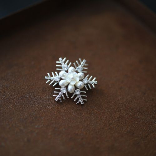 Broche femme en Alliage argent et plaqué or - Ref 1177970
