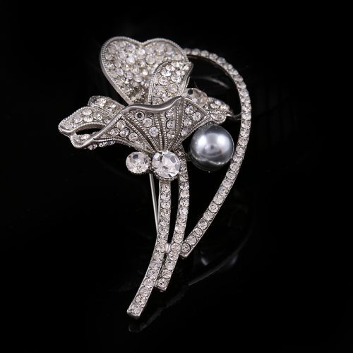 Broche femme en Alliage argent et plaqué or - Ref 1177972