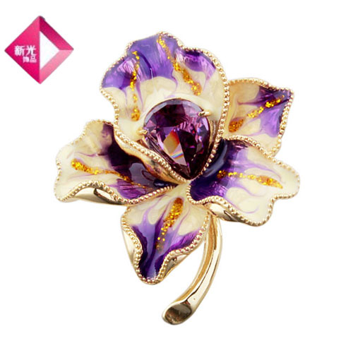 Broche femme en Alliage argent et plaqué or - Ref 1177982