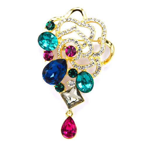 Broche femme en Alliage argent et plaqué or - Ref 1177985