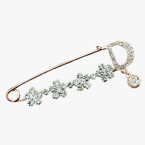 Broche femme en Alliage argent et plaqué or - Ref 1178022