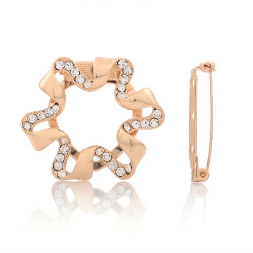 Broche femme en Alliage argent et plaqué or - Ref 1178034