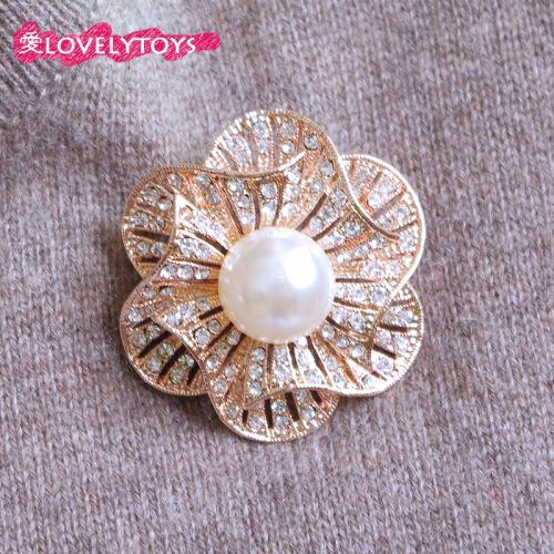 Broche femme en Alliage argent et plaqué or - Ref 1178083