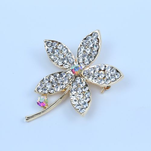 Broche femme en Alliage argent et plaqué or - Ref 1178091