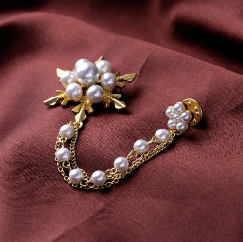 Broche femme en Alliage argent et plaqué or - Ref 1178120