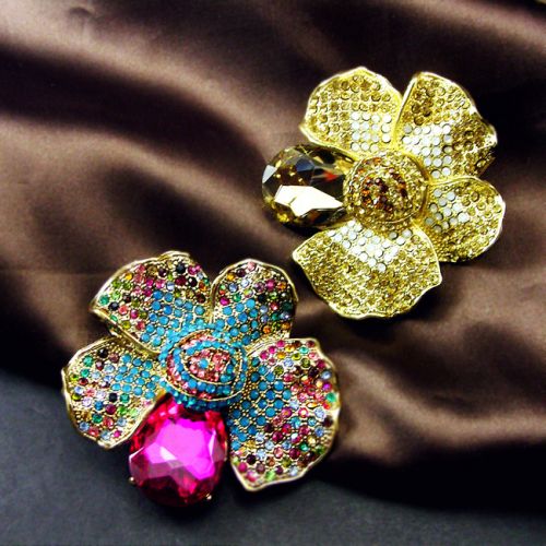 Broche femme en Alliage argent et plaqué or - Ref 1178132