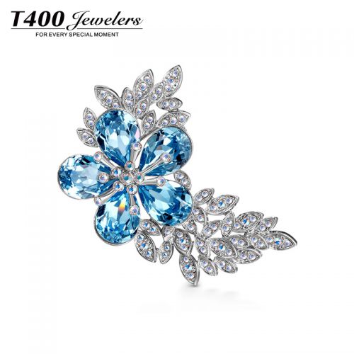 Broche femme T400 en argenterie - Ref 1178144