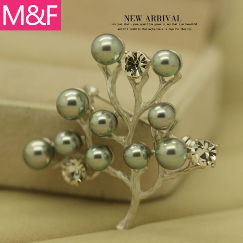 Broche femme en Alliage argent et plaqué or - Ref 1178171