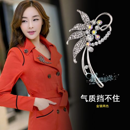 Broche femme en Alliage argent et plaqué or - Ref 1178187