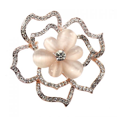 Broche femme en Alliage argent et plaqué or - Ref 1178254