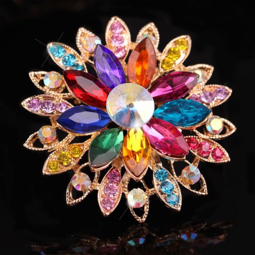 Broche femme en Alliage argent et plaqué or - Ref 1178274