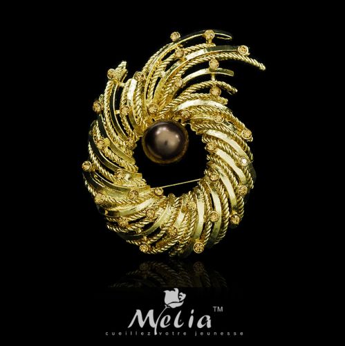 Broche femme en Alliage argent et plaqué or - Ref 1178294