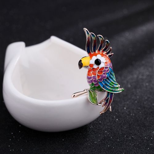 Broche Lovers OKA JEWELRY en Alliage argent et plaqué or - Ref 1178300
