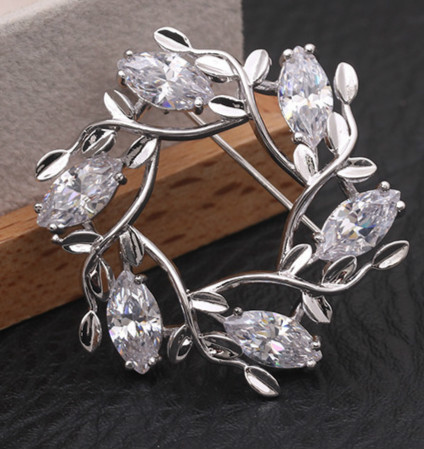 Broche femme en Zircon diamant - Ref 1178309