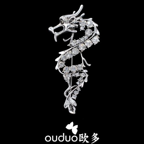 Broche homme OUDUO en Alliage argent et plaqué or - Ref 1178388