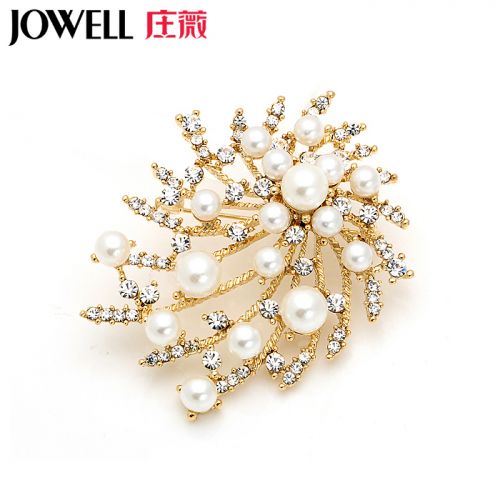 Broche femme en Alliage argent et plaqué or - Ref 1178391