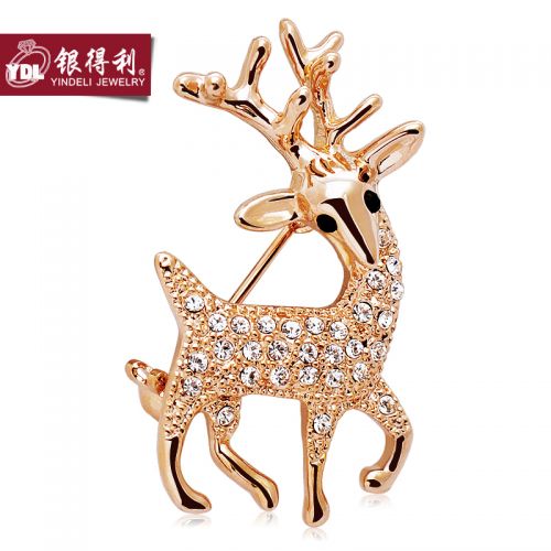 Broche femme en Alliage argent et plaqué or - Ref 1178509