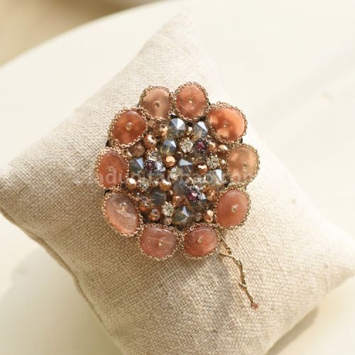 Broche femme en Alliage argent et plaqué or - Ref 1178529