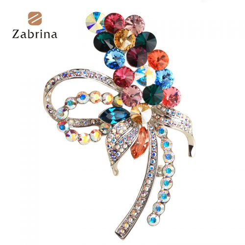 Broche femme ZABRINA en cristal artificiel - Ref 1178552