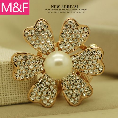 Broche femme en Alliage argent et plaqué or - Ref 1178573