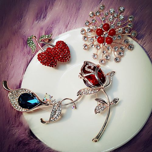 Broche femme en Alliage argent et plaqué or - Ref 1178621