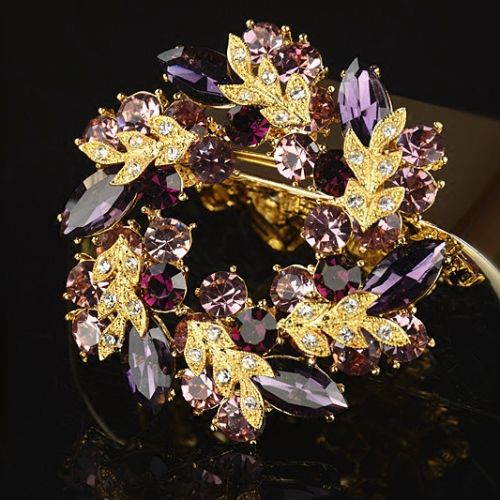 Broche femme en cristal autrichien - Ref 1178635