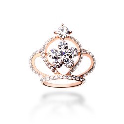Broche Lovers en Alliage argent et plaqué or - Ref 1178642
