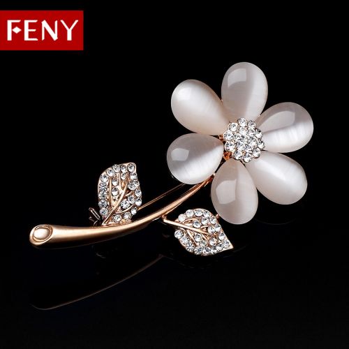 Broche femme FENY en Alliage argent et plaqué or - Ref 1178656