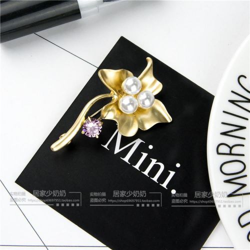 Broche Lovers en Alliage argent et plaqué or - Ref 1178666