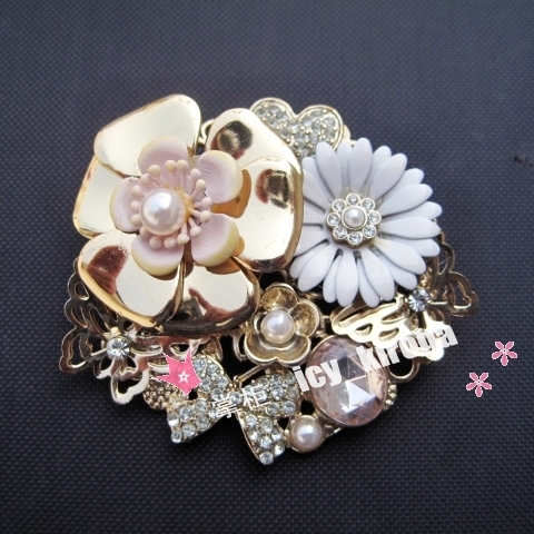 Broche femme en Alliage argent et plaqué or - Ref 1178701