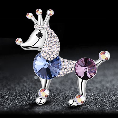 Broche femme LADY COLOUR en Alliage argent et plaqué or - Ref 1178735
