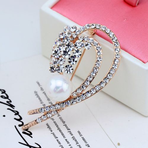 Broche femme en Alliage argent et plaqué or - Ref 1178849