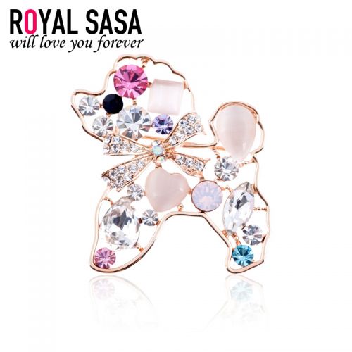 Broche femme ROYA L SASA en cristal artificiel - Ref 1178856