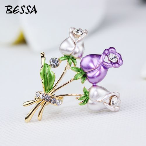 Broche femme en Alliage argent et plaqué or - Ref 1178863