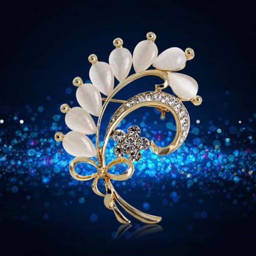 Broche Lovers en Alliage argent et plaqué or - Ref 1178870