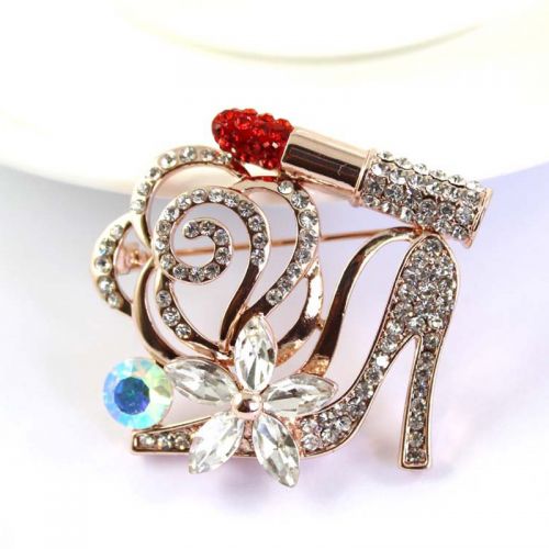 Broche femme en Alliage argent et plaqué or - Ref 1178926