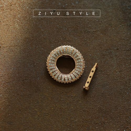 Broche femme en Alliage argent et plaqué or - Ref 1178940