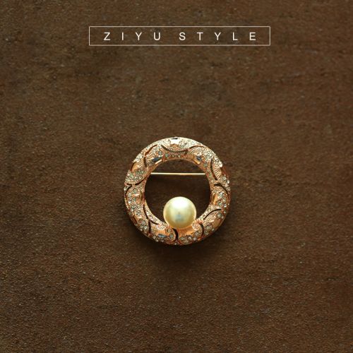 Broche femme en Alliage argent et plaqué or - Ref 1178942