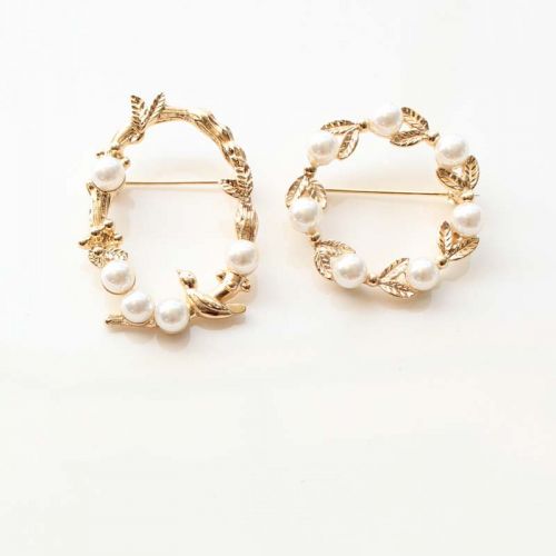 Broche femme en Alliage argent et plaqué or - Ref 1178974