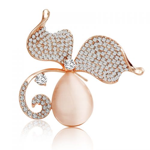 Broche femme en Alliage argent et plaqué or - Ref 1178978