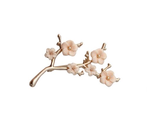 Broche femme en Alliage argent et plaqué or - Ref 1179066