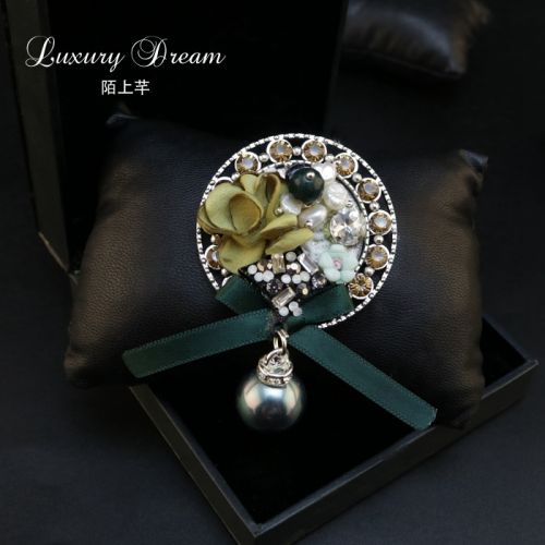 Broche femme en Alliage argent et plaqué or - Ref 1179075