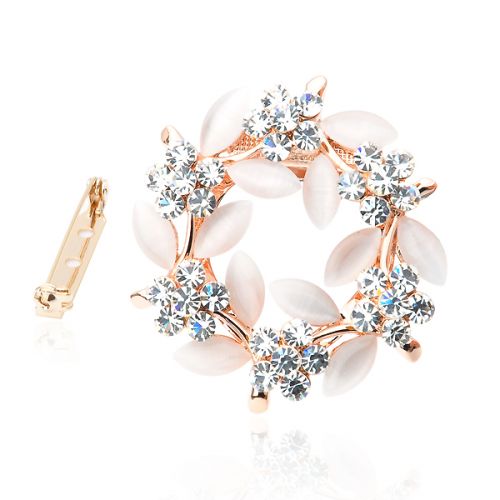 Broche femme en Alliage argent et plaqué or - Ref 1179209