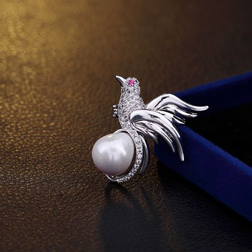 Broche femme OKA JEWELRY en Alliage argent et plaqué or - Ref 1179247