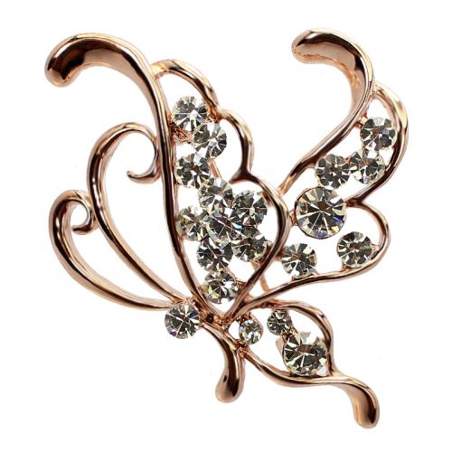 Broche femme en Alliage argent et plaqué or - Ref 1179279