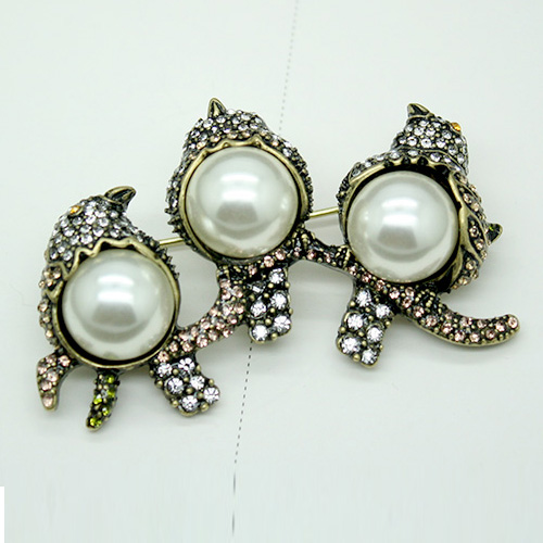 Broche femme en Alliage argent et plaqué or - Ref 1179283